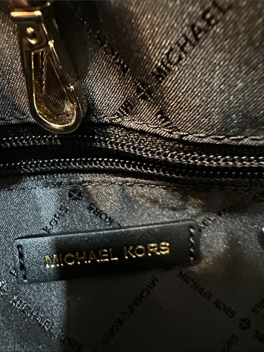 Michael Kors Black, Brown & White Logo Print Tote - Picture 6 of 10